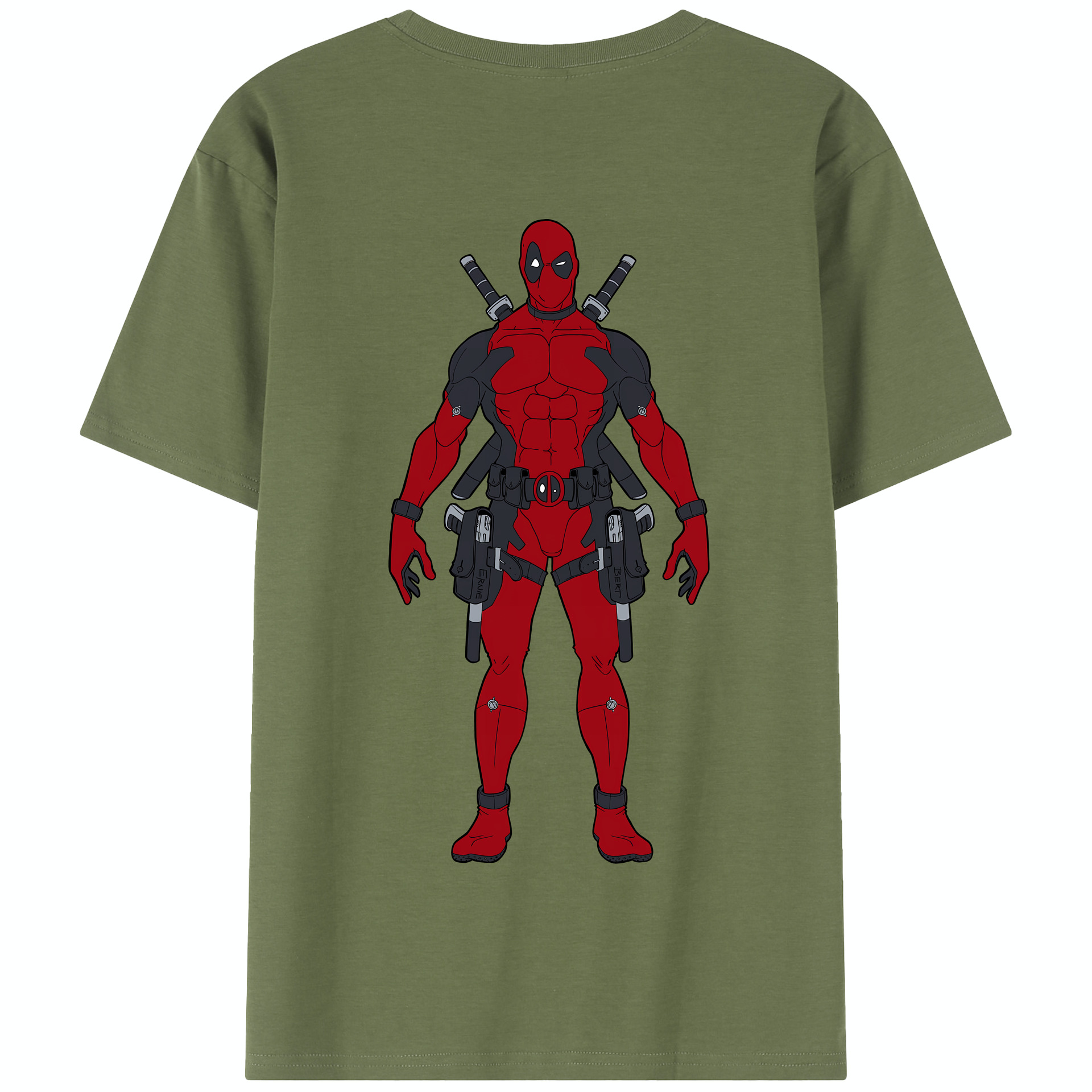 （画像用） Deadpool デッドプール 綿100％半袖Tシャツ（背面プリント）